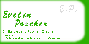 evelin poscher business card